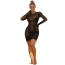 Платье Star Night Big Close Net Mini Dress, черное - Фото №8