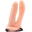 Двойной полый страпон с вибрацией Lovetoy Vibrating Unisex Double Penetrator, телесный - Фото №2