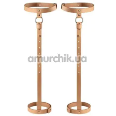 Гартери для гомілок Bijoux Indiscrets Maze Back Leg Garter, коричневі - Фото №1