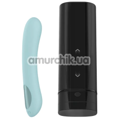 Набір з інтерактивного мастурбатора Kiiroo Onyx+ і вібратора для точки G Kiiroo Pearl 2, блакитний - Фото №1