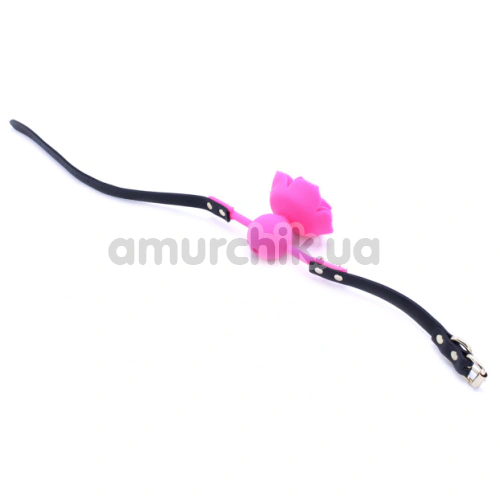 Кляп с розой DS Fetish Silicone Rose Gag, розовый