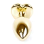Анальная пробка с зеленым кристаллом Exclusivity Jewellery Gold Heart Plug, золотая - Фото №4