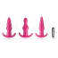Набір анальних пробок з вібрацією Frisky Thrill Trio Anal Plug Set, рожевий - Фото №4