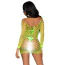 Сукня Leg Avenue Find Me In Paradise Net Mini Dress, салатова - Фото №3