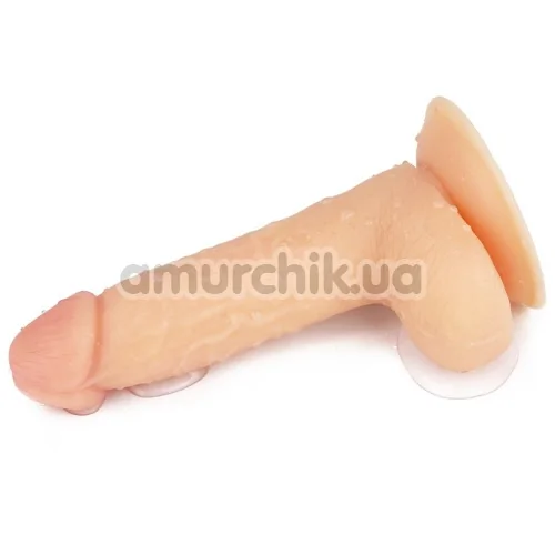 Фалоімітатор з мошонкою Lovetoy The Ultra Soft Dude 7, тілесний