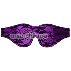 Маска на очі DS Fetish Romantic Lace Blindfold, чорно-фіолетова - Фото №1