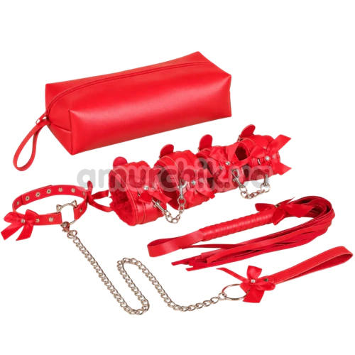 Бондажний набір DS Fetish 8 PC Kit, червоний
