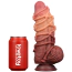 Фалоімітатор Dual-Layered Silicone Nature Cock LV411071, коричневий - Фото №4
