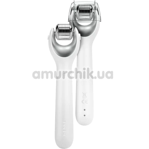 Массажер-роллер для лица с микроиглами Geske MicroNeedle Face Roller 9 in 1, белый