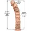 Фалоімітатор The D Dual Density Ragin D 10 Inch Without Balls, тілесний - Фото №2