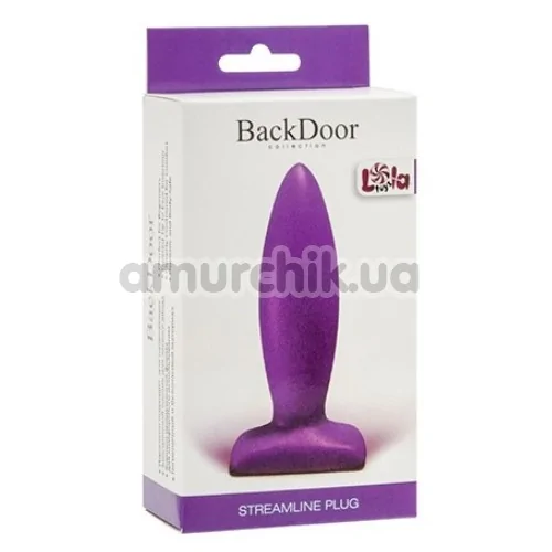Анальна пробка Back Door Streamline Plug, фіолетова