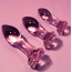 Набор анальных пробок Glaze Glass Rosebud Anal Training Set, розовый - Фото №7