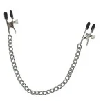 Затискачі для сосків Sextreme Boob Chain with Nipple Clamps, срібні - Фото №1