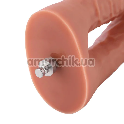 Подвійний фалоімітатор-насадка Hismith Silicone Double Penetrator Dildo 7.4, тілесний