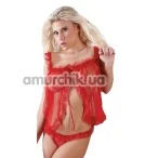 Комплект Babydoll Set червоний: пеньюар + трусики - Фото №1