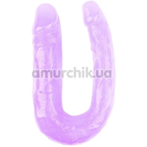 Двухконечный фаллоимитатор Hi-Rubber Born To Create Pleasure 13, фиолетовый