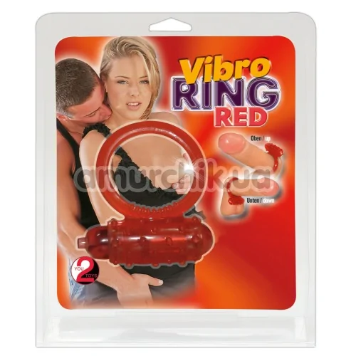 Виброкольцо Vibro Ring красное