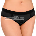 Трусики для страпона Bad Kitty Thong With O-Ring, чорні - Фото №1