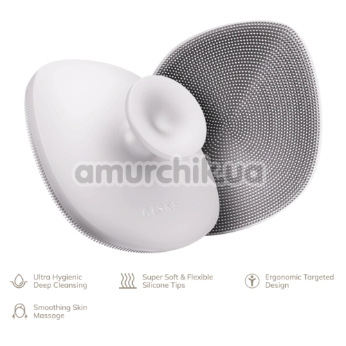 Щетка для тела Geske Body Brush 4 in 1 Suction Mount, белая