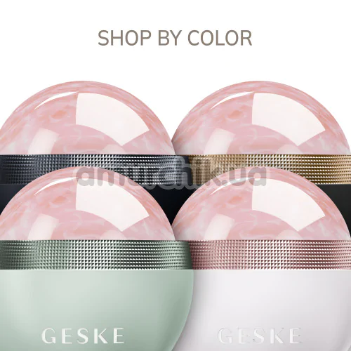 Кульковий масажер для обличчя Geske Rose Quartz Depuffing Sphere 7 in 1, зелений