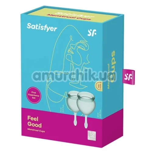 Набір з 2 менструальних чаш Satisfyer Feel Good, зелений