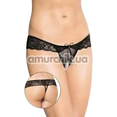 Трусики-стринги женские G-String (модель 2443), черные - Фото №1