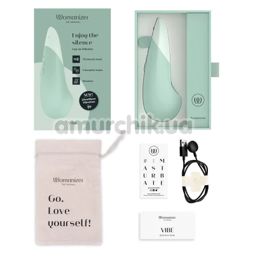 Клиторальный вибратор Womanizer Vibe, бирюзовый