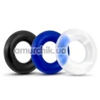 Набор эрекционных колец Power Plus Cock Ring Series Triple Donut Ring Set, 3 шт - Фото №1