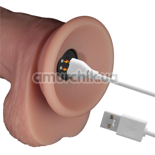 Вібратор Sliding Skin Pro II 10, тілесний