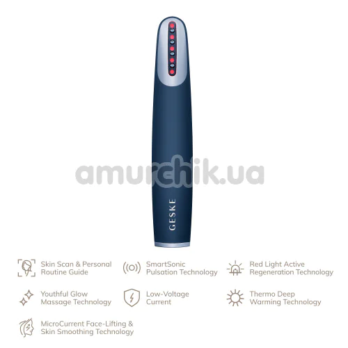 Ліфтинг-масажер для обличчя Geske Skin Firming Wand 7 in 1, синій