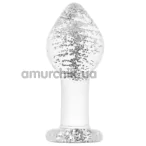 Анальная пробка Firefly Glass Plug Large, светящаяся в темноте - Фото №1