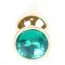Анальная пробка с зеленым кристаллом Boss Series Exclusivity Jewellery Gold Plug, золотая - Фото №6