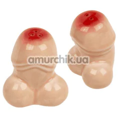 Сільничка та перечниця у вигляді пенісів Salt & Pepper Shaker, тілесні - Фото №1