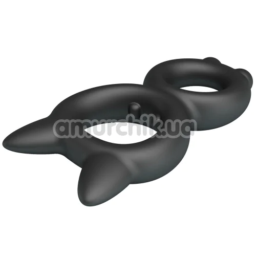 Эрекционное кольцо Crazy Bull Super Soft Silicone Toran, черное