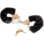 Наручники с мехом Fetish Fantasy Gold Deluxe Furry Cuffs, черно-золотые - Фото №1