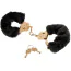 Наручники з хутром Fetish Fantasy Gold Deluxe Furry Cuffs, чорно-золоті - Фото №1