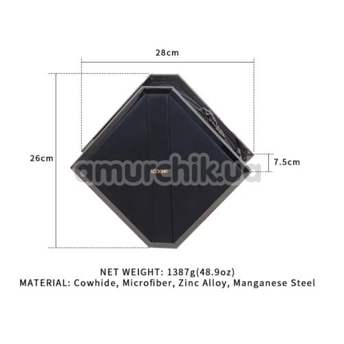 Сумка для хранения секс-игрушек Lockink Mysterious Square Kink Bag, черная