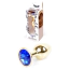 Анальна пробка з синім кристалом Exclusivity Jewellery Gold Plug, золота - Фото №8