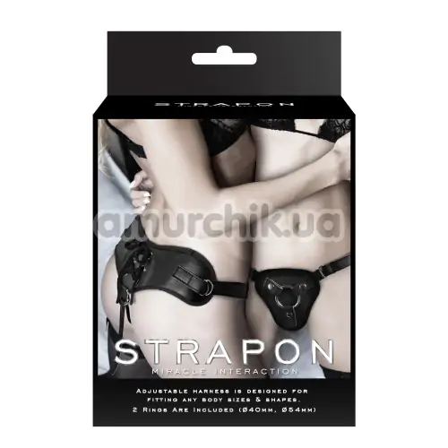 Трусики для страпона Strapon Miracle Interactio, чорні