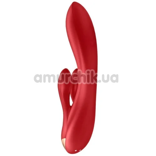 Вибратор Satisfyer Double Flex, красный