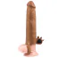 Насадка - удлинитель пениса с вибрацией Lovetoy Pleasure X-Tender Series LV1065, коричневая - Фото №4
