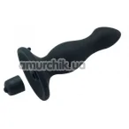 Анальная пробка с вибрацией Butt Plug With Sunction Cup, черная - Фото №1