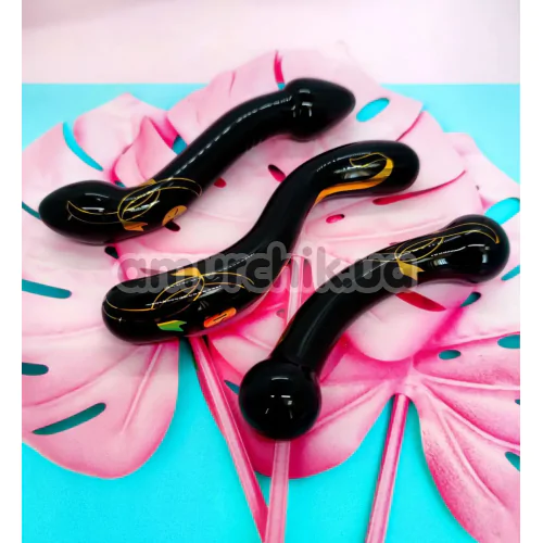 Фалоімітатор Secret Kisses 7 Handblow Double Ended Dildo, чорний