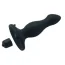 Анальная пробка с вибрацией Butt Plug With Sunction Cup, черная - Фото №1