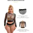 Комплект Star Night Hollow Out Fishnet Lingerie Set, черный: топ + трусики-стринги - Фото №9