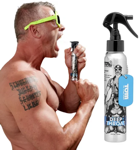 Наочний посібник використання розслабляючого спрею від Tom of Finland