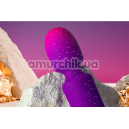 Универсальный вибромассажер Rocks-Off Glo-Girl Wand, фиолетово-розовый