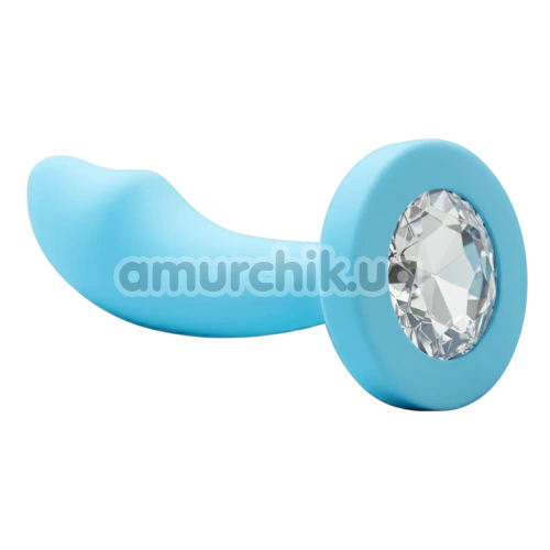 Набір анальних пробок з прозорим кристалом Diamond Anal Trainer Kit, блакитний