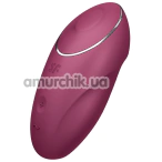 Клиторальный вибратор с пульсацией Satisfyer Tap & Climax 1, бордовый - Фото №1