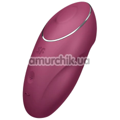 Кліторальний вібратор з пульсацією Satisfyer Tap & Climax 1, бордовий - Фото №1